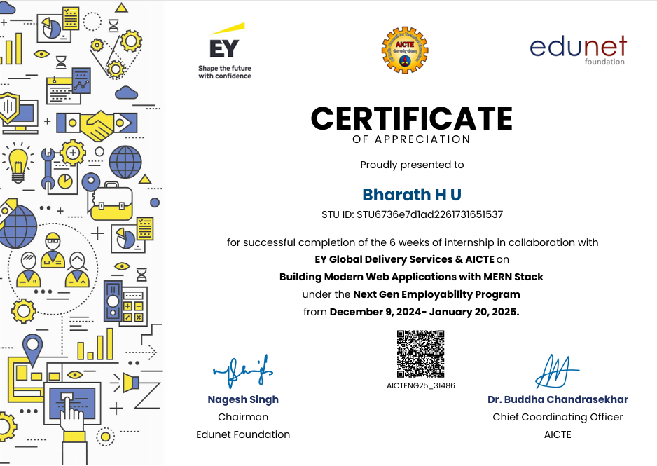 Edunet Foundation Internship Certificate